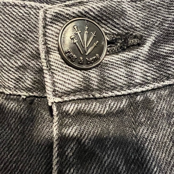 Rag & Bone Dylan High Waist Grey Kuro Flare Jeans 100% Cotton Sz 26 - Picture 10 of 11